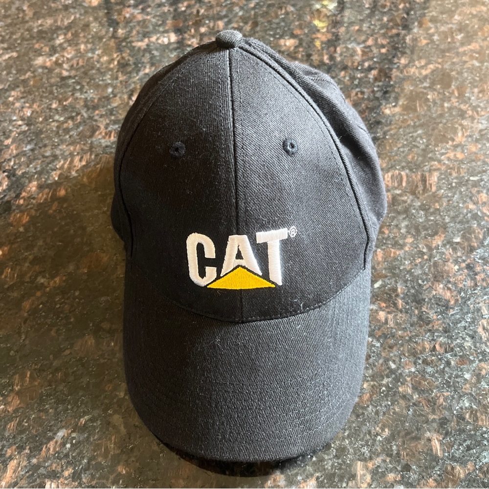 Cat caterpillar black adjustable cap hat